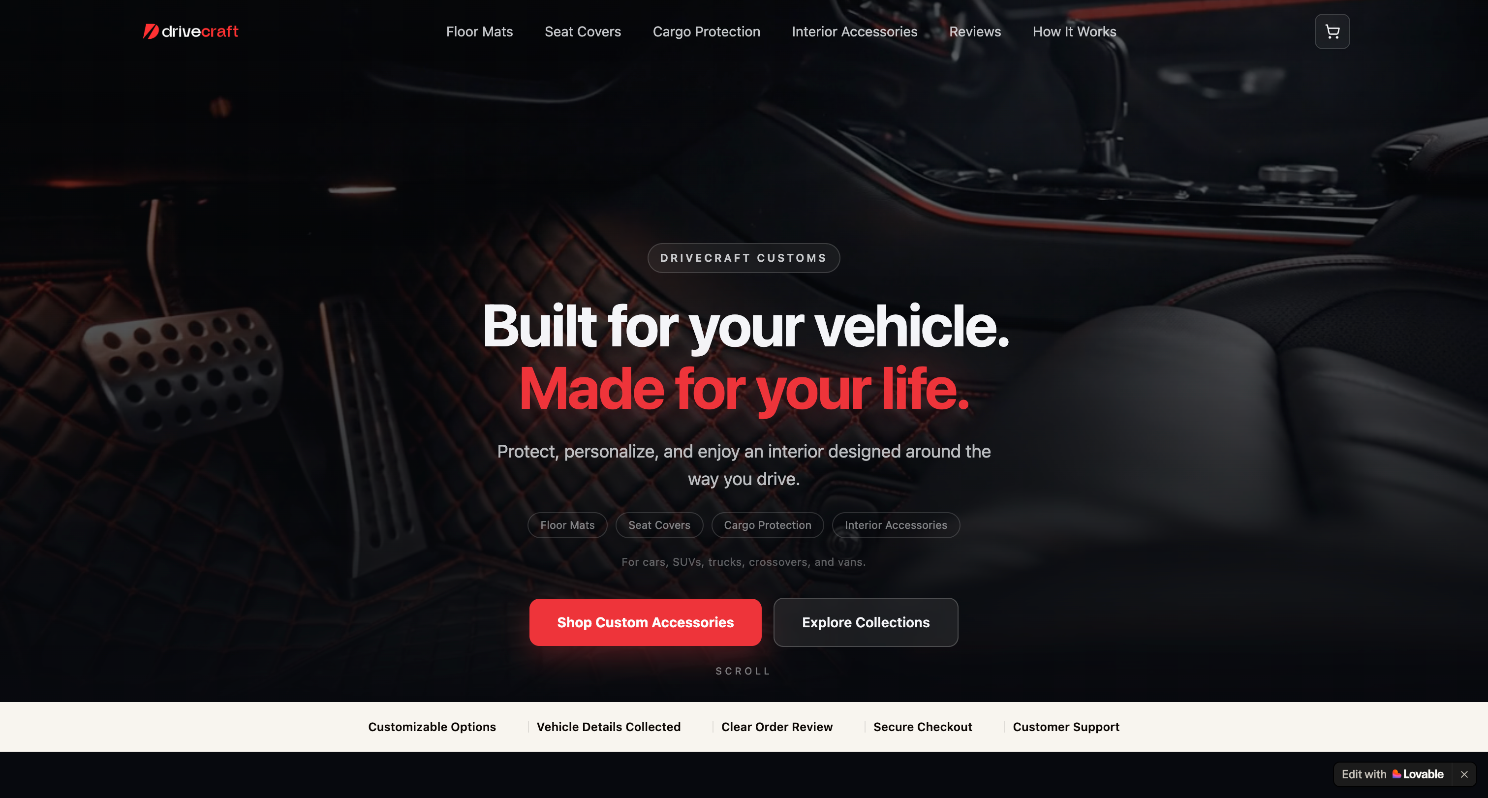 DriveCraft Shopify storefront